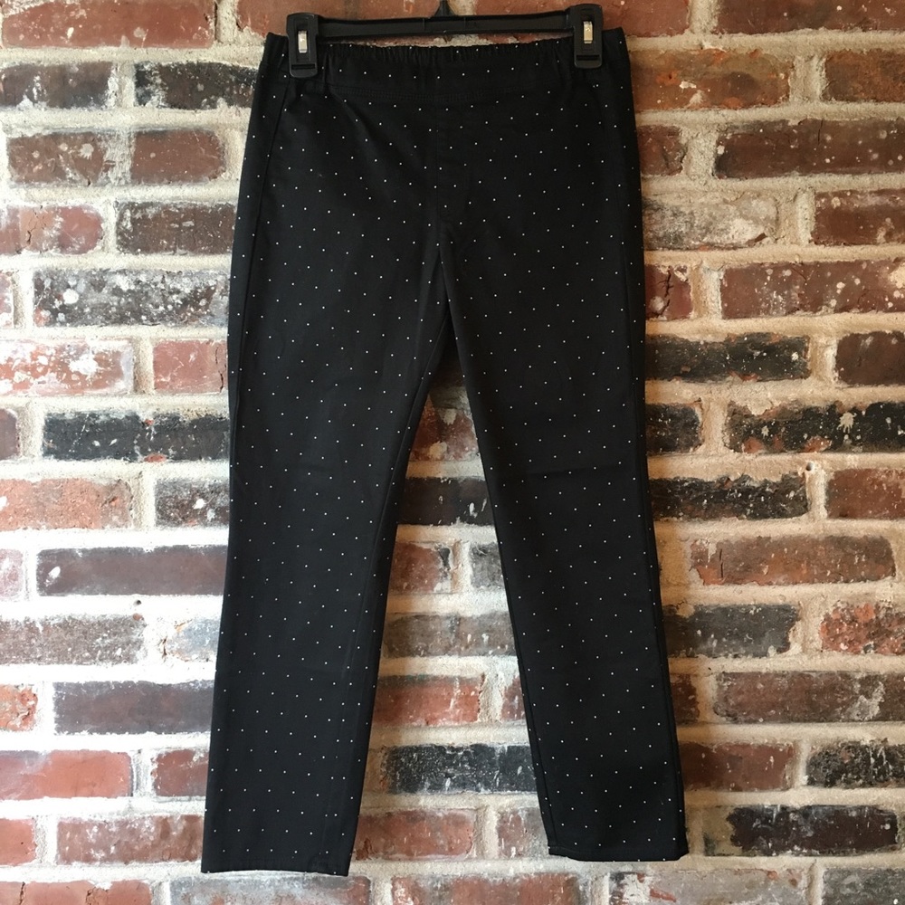 Uniqlo- Black-White Polka Dots Ankle Length Pants